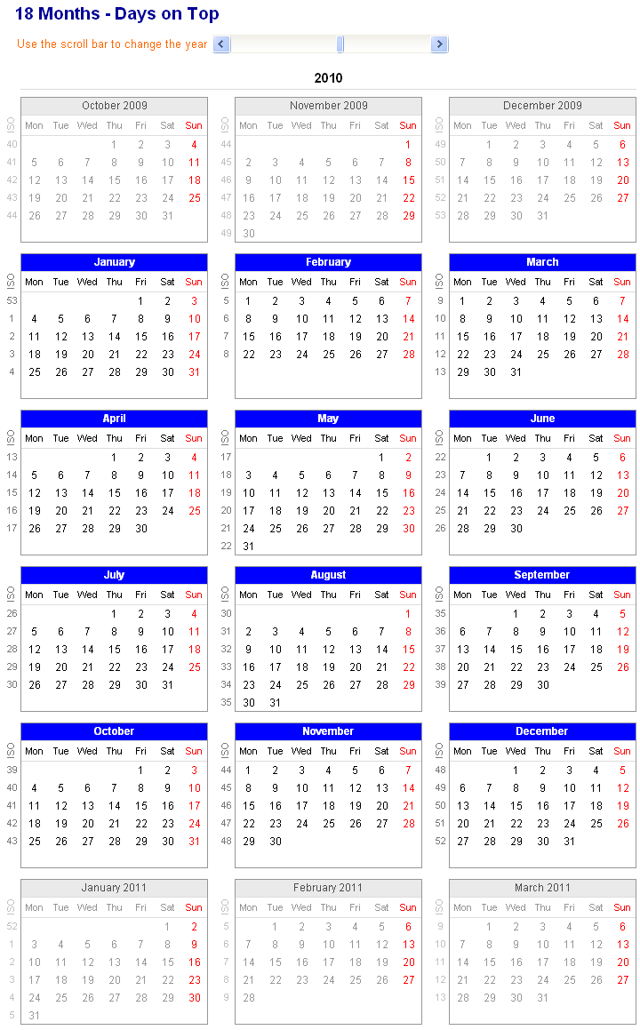 Excel Calendar Spreadsheet 2010